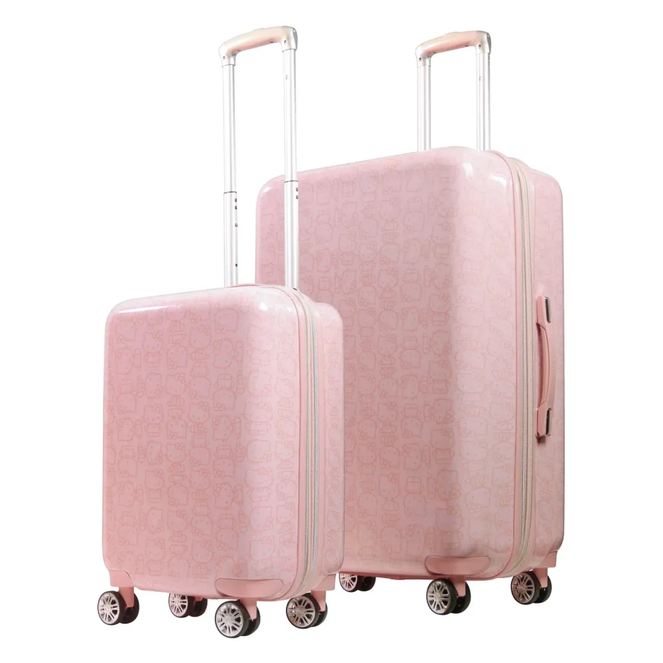 Hello Kitty FUL Pose 2-Pc Hardshell Luggage koffertsett rosa 2 deler utvidbart