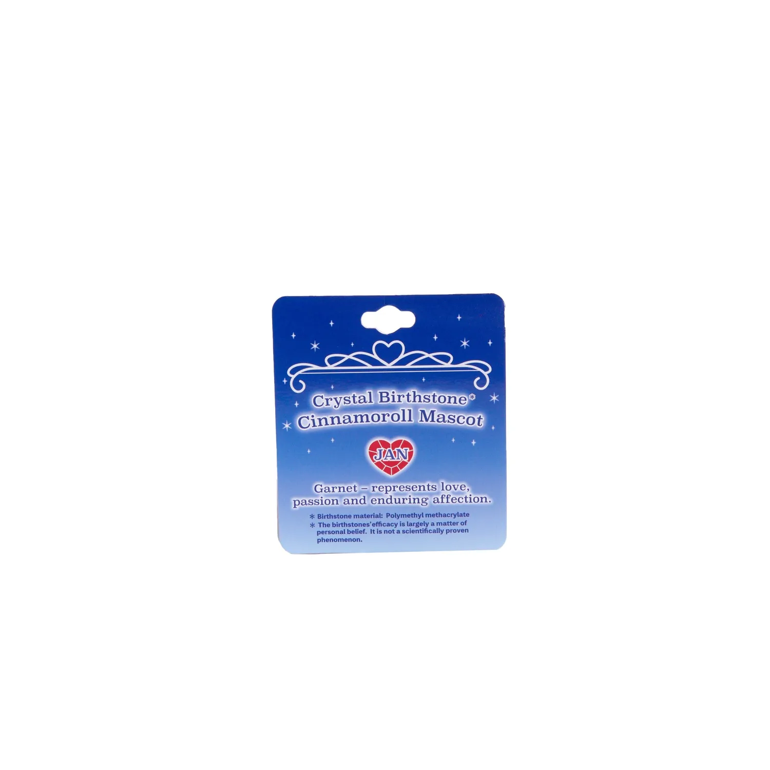 Hello Kitty Cinnamoroll Birthstone Mascot nøkkelring januar granat