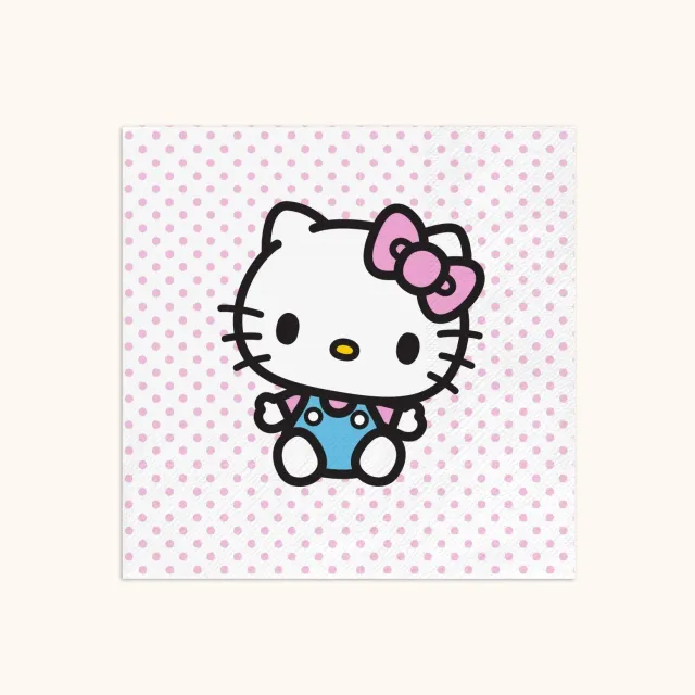 Hello Kitty x Studio Oh! Classic Pink drikkeservietter 16-pk