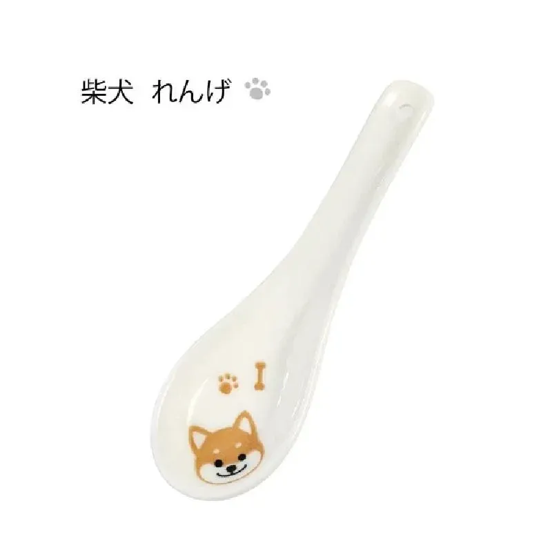 Neo Tokyo Japanese Porcelain Soup Spoon Shiba Inu suppeskje