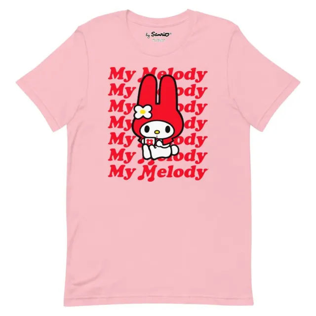 Hello Kitty My Melody Red Logo T-skjorte rosa S