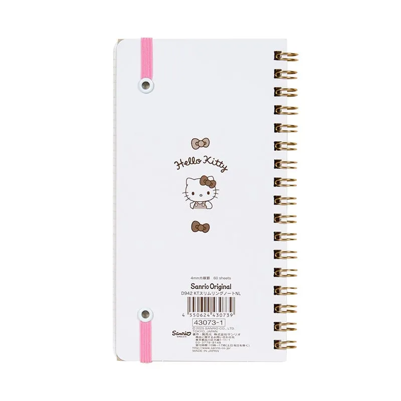 Hello Kitty Slim spiralnotatbok med strikk 60 ark