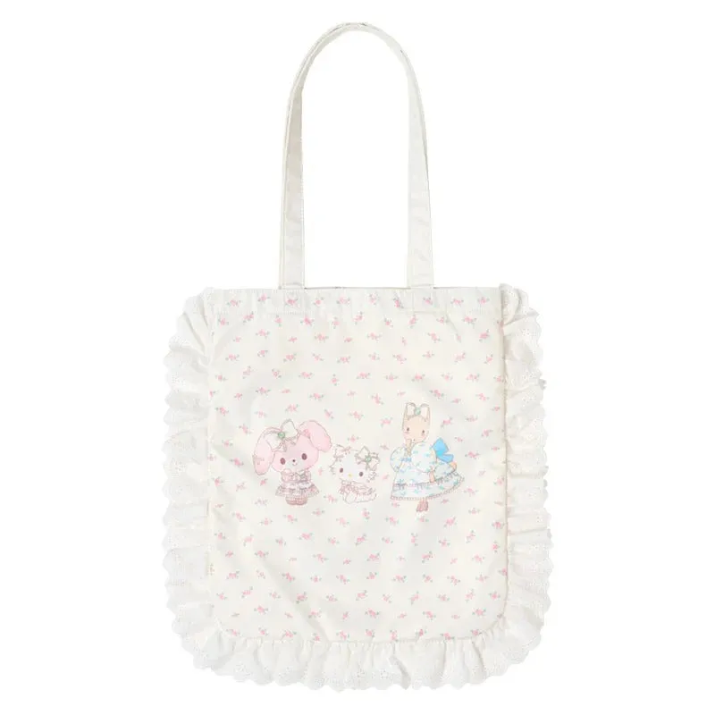 Hello Kitty Sanrio Characters Forest Lace Series tote bag pastell