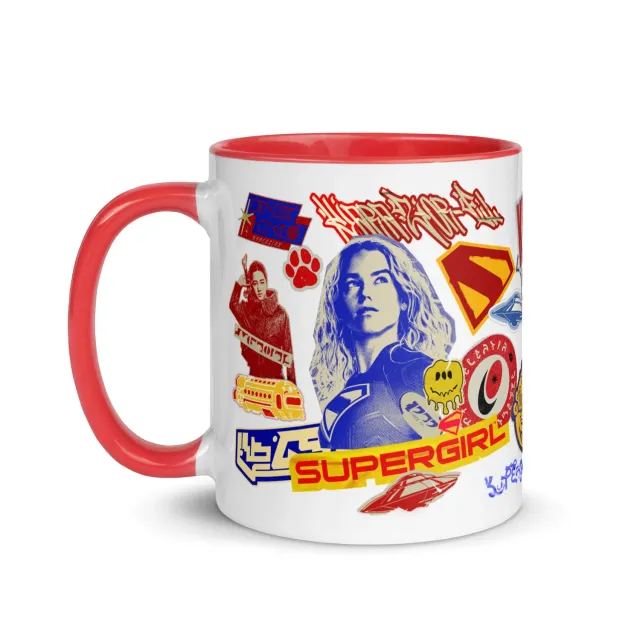 Batman Supergirl (2026 Movie) Sticker Bomb-krus 11 oz keramikk