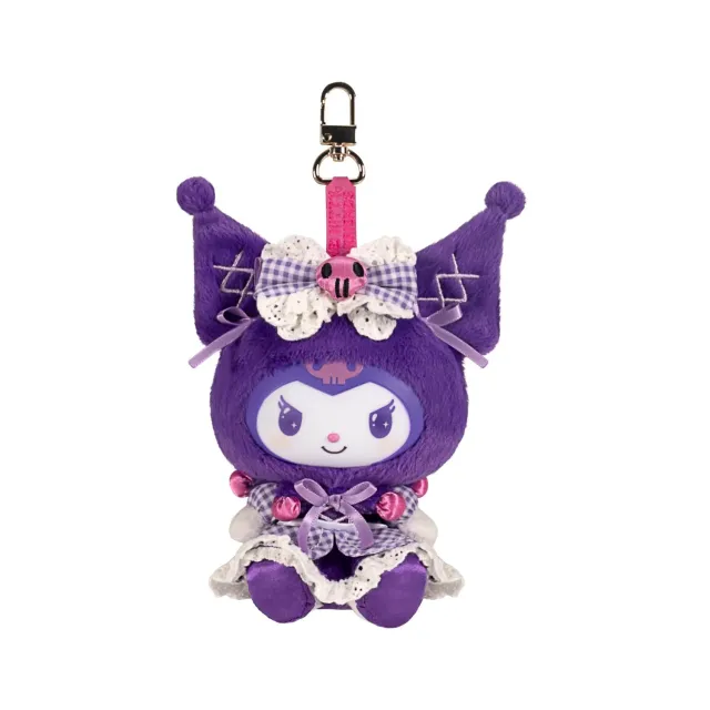 Hello Kitty Kuromi Vinyl Clip Plush Mascot Keychain Lolita Bestie