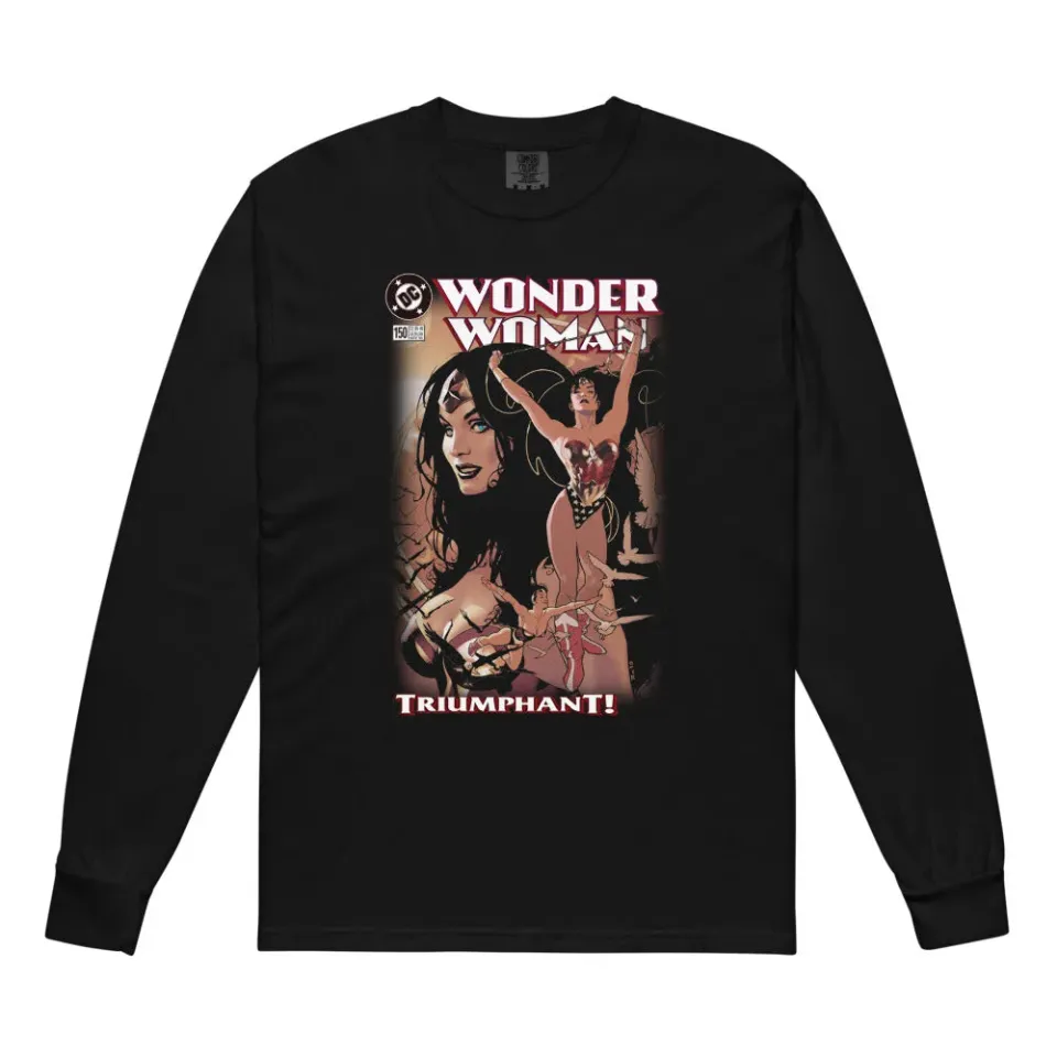 Batman Wonder Woman Triumphant langermet t-skjorte svart bomull