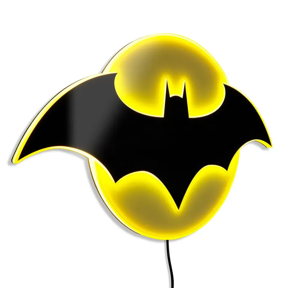 Batman LED Logo Brandlite vegglampe dimbar