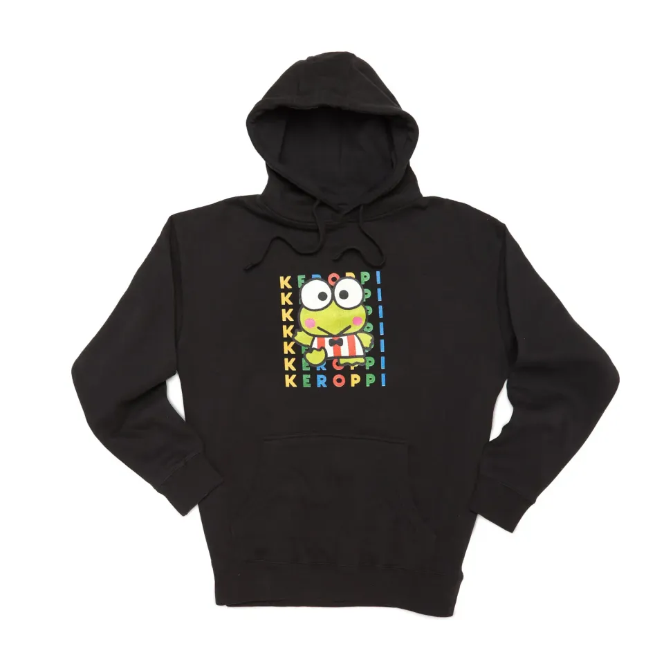 Hello Kitty Keroppi Watashi Wa unisex hettegenser svart