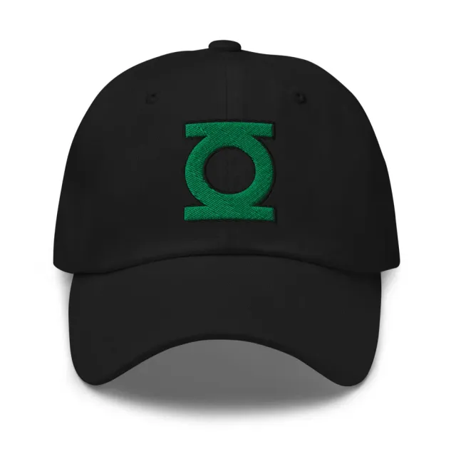 Batman Green Lantern Power Battery Caps svart brodert