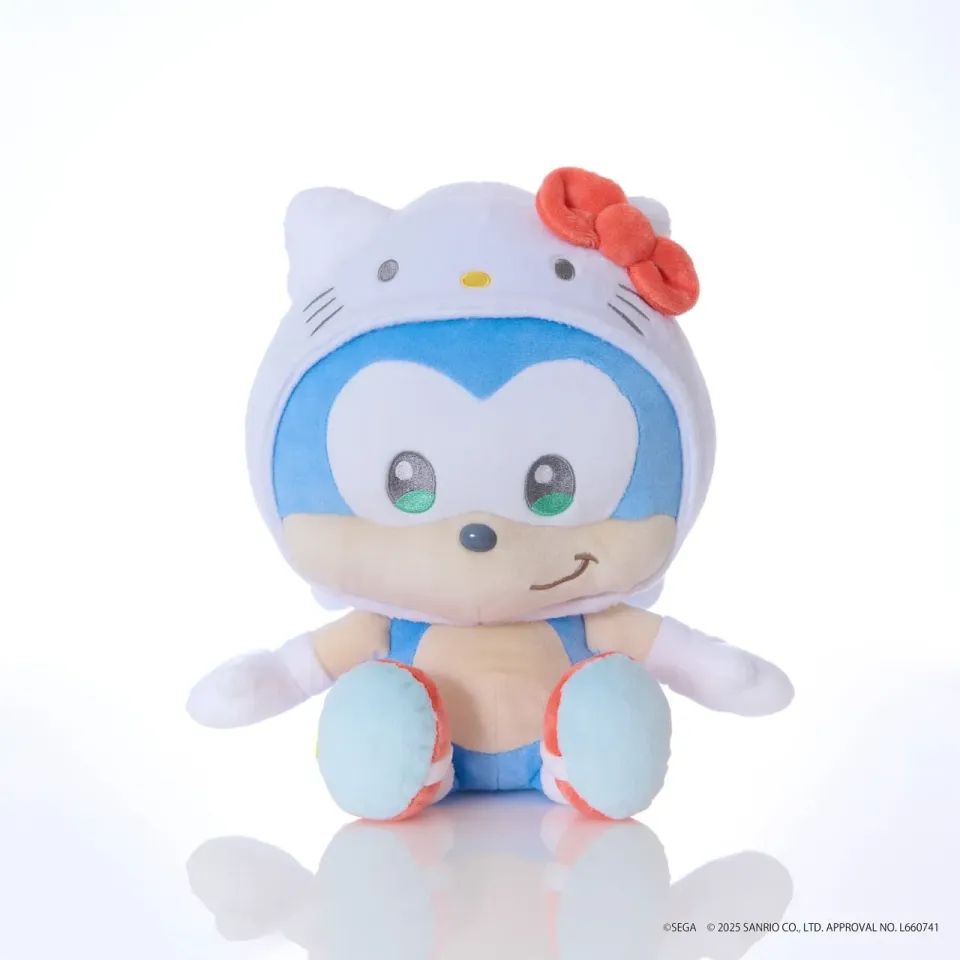 Hello Kitty Sonic x Hello Kitty Plush-bamse 8 tommer brodert