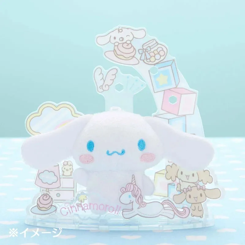 Hello Kitty Cinnamoroll Mini Plush & Acrylic Stand Set plysjsett 2,3 tommer