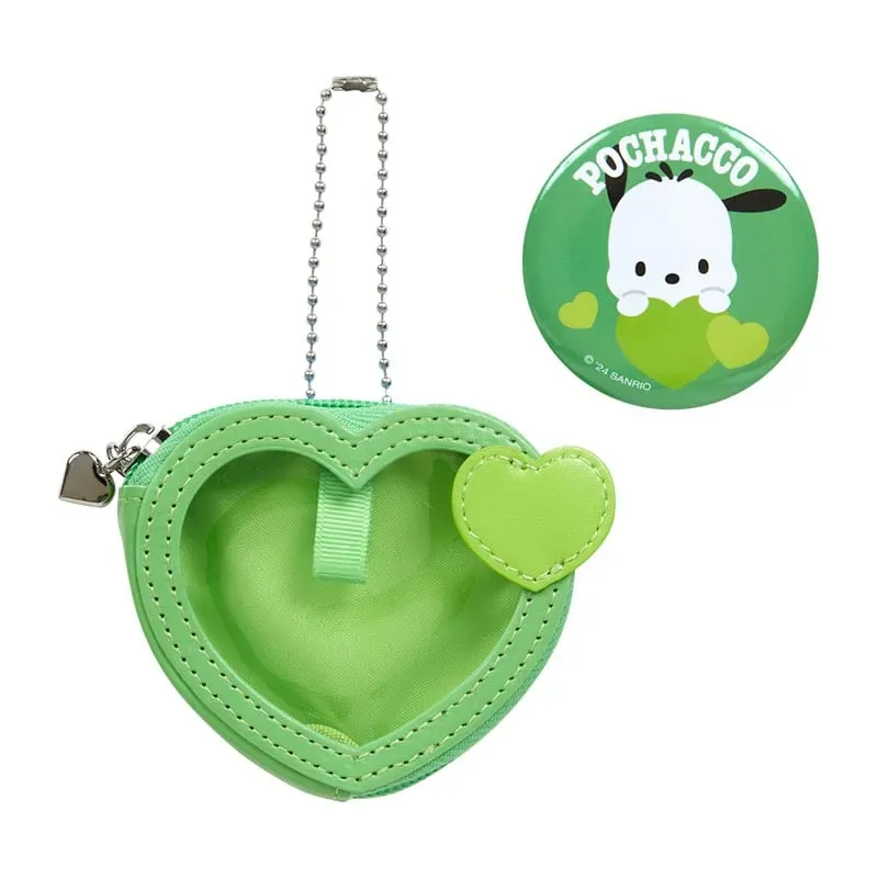 Hello Kitty Big Heart Series Pochacco Mini Pouch and Pin Set minipung