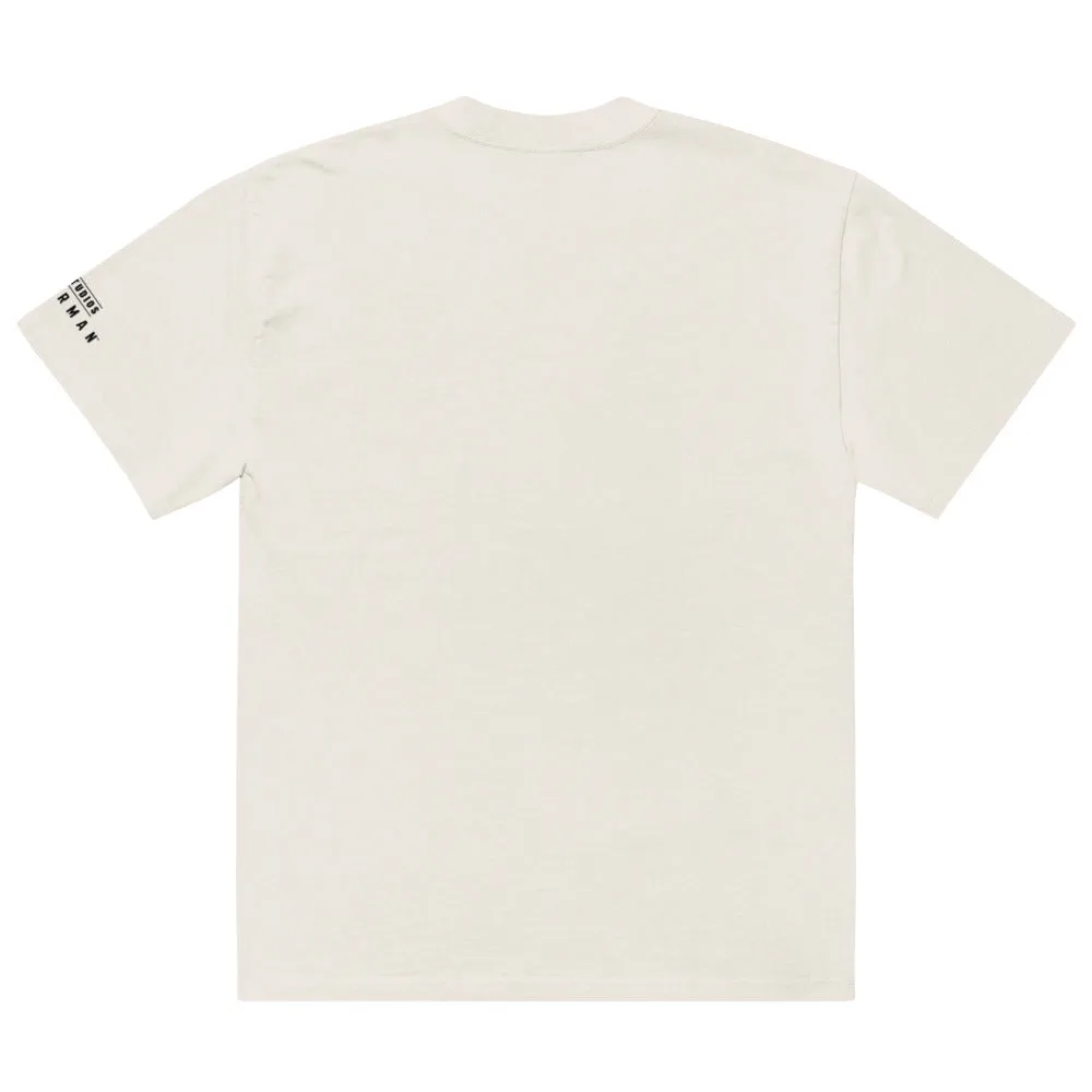 Batman SUPERMAN 2025 Oversized Faded T-Shirt Hero oversized T-skjorte Faded Bone