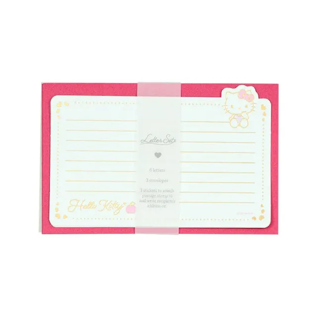 Hello Kitty Classic Enclosure brevsett med gullfolie