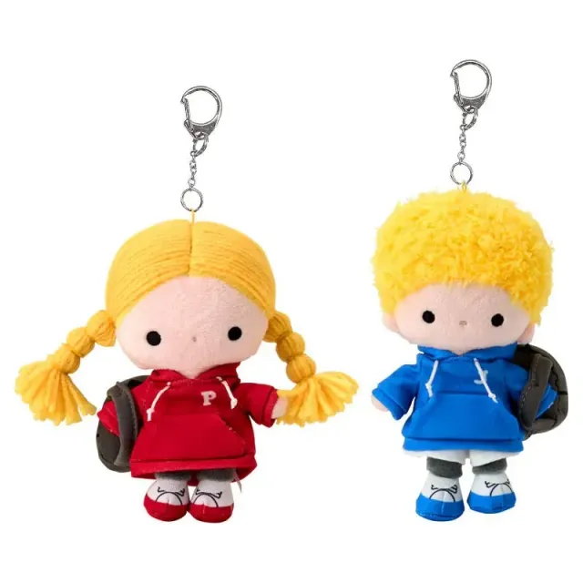 Sanrio Friendly Pair Patty and Jimmy plysj-nøkkelringer, 2 stk.