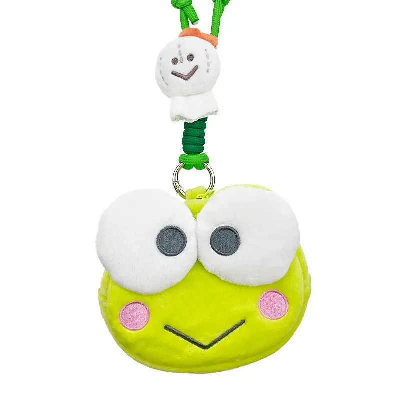 Hello Kitty Keroppi 2-Way Bestie Lanyard Pouch nøkkelbånd med pung