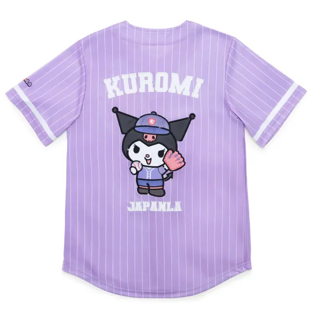 Hello Kitty Kuromi x JapanLA Baseball Jersey baseballtrøye lilla