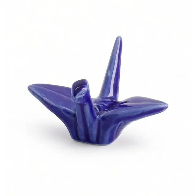Neo Tokyo Chopstick Rest Dark Blue Crane spisepinnestøtte 5 cm porselen