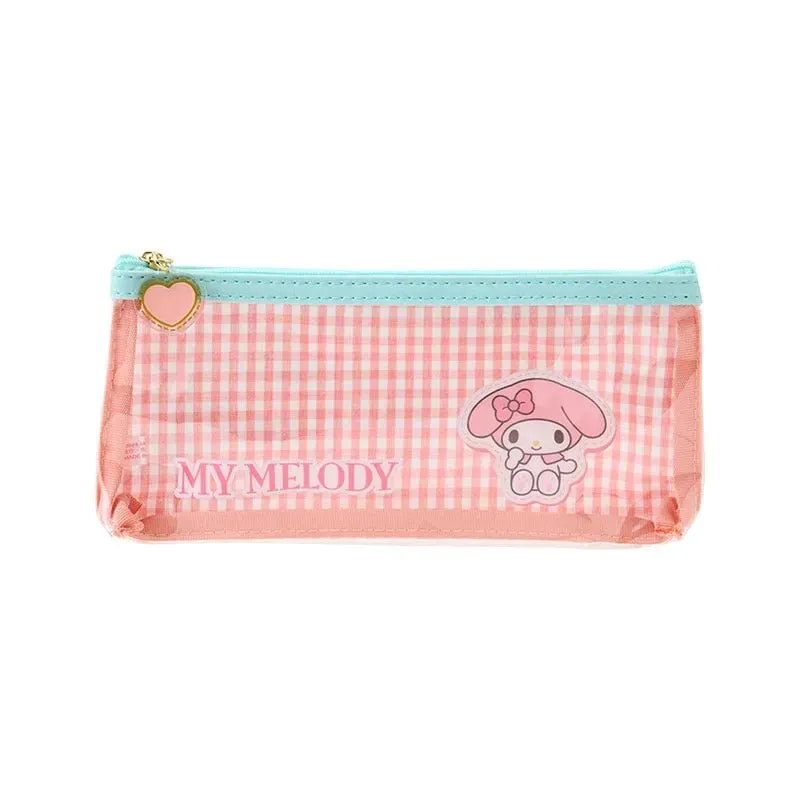 Hello Kitty My Melody Gingham Pencil Pouch pennal rutete