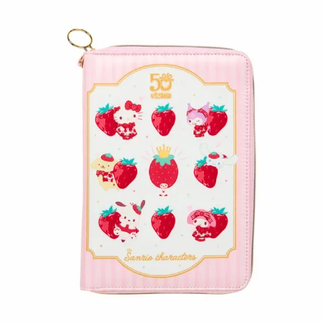 Hello Kitty Strawberry News 50th Anniversary reiseetui med lommer