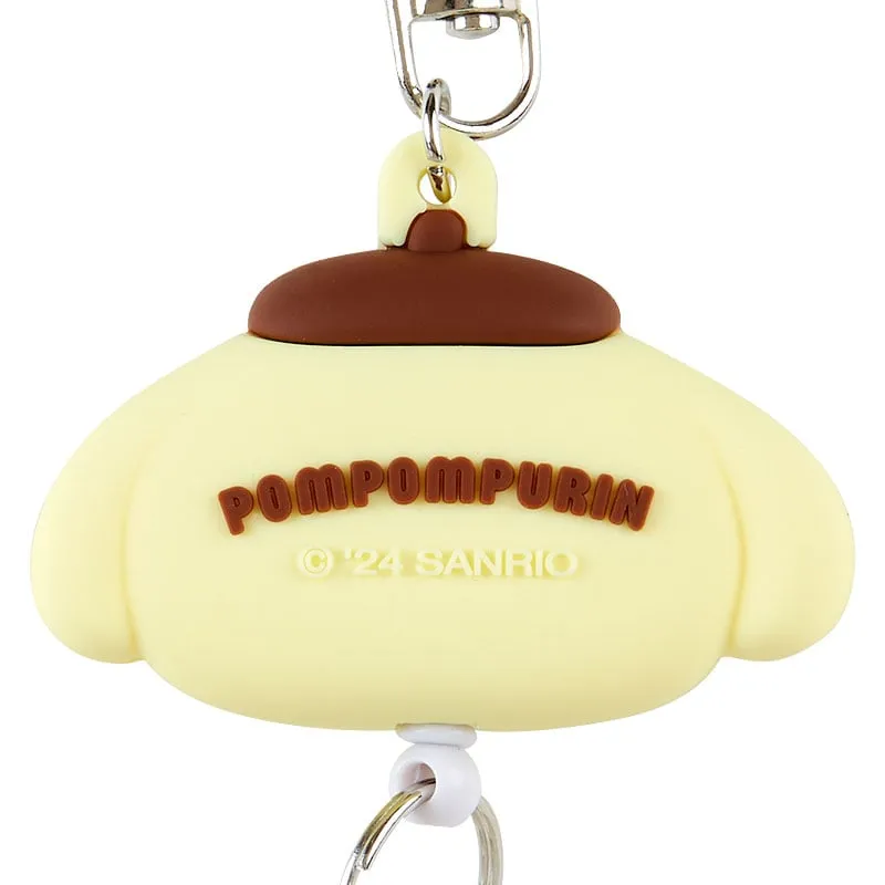 Hello Kitty Pompompurin Bestie Face Badge Reel nøkkelring