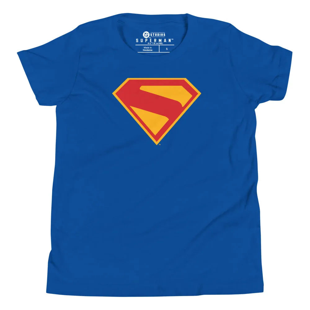 Batman SUPERMAN (2025 Movie) S-Shield barne-T-skjorte svart