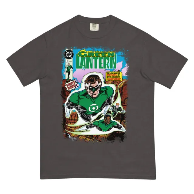 Batman Green Lantern Cosmic Heroes Comfort Colors T-skjorte Graphite