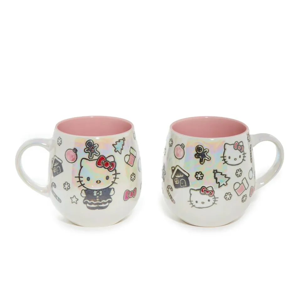 Hello Kitty Holiday Cheer Ceramic Mug Gift Set krus 2 stk håndmalt