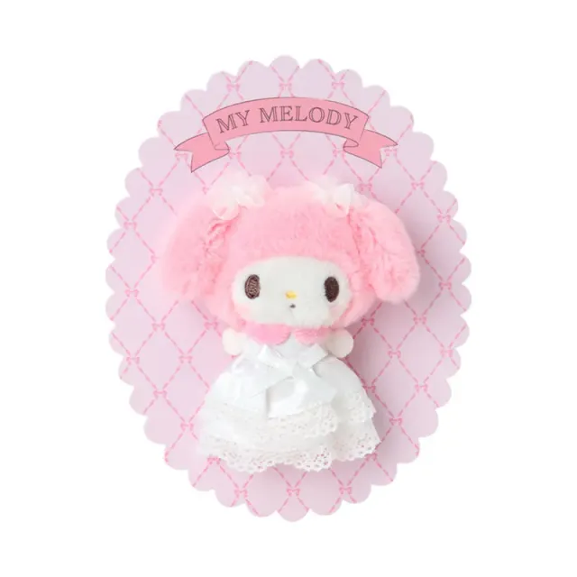 Hello Kitty Lady My Melody My Melody White Brooch brosje hvit kjole