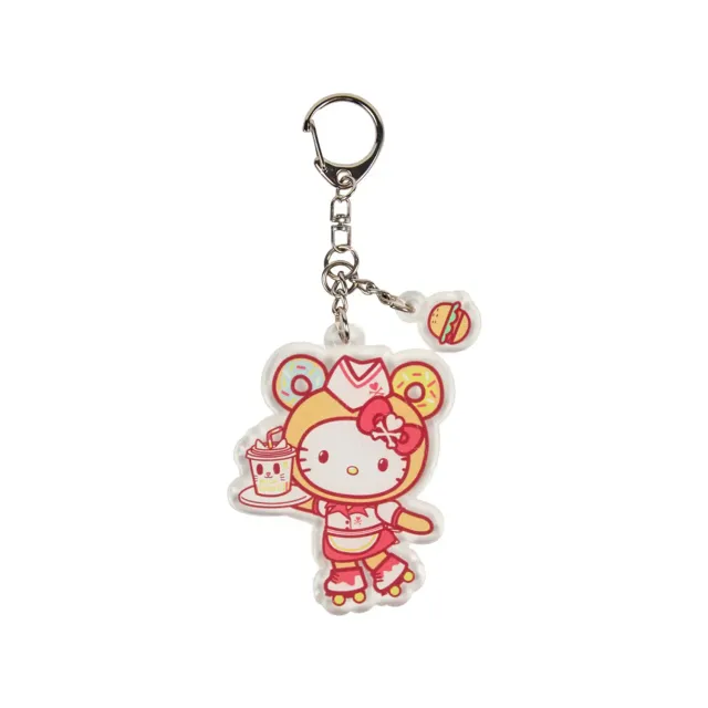 Hello Kitty x tokidoki Drive-In Acrylic Keychain nøkkelring Fast Food