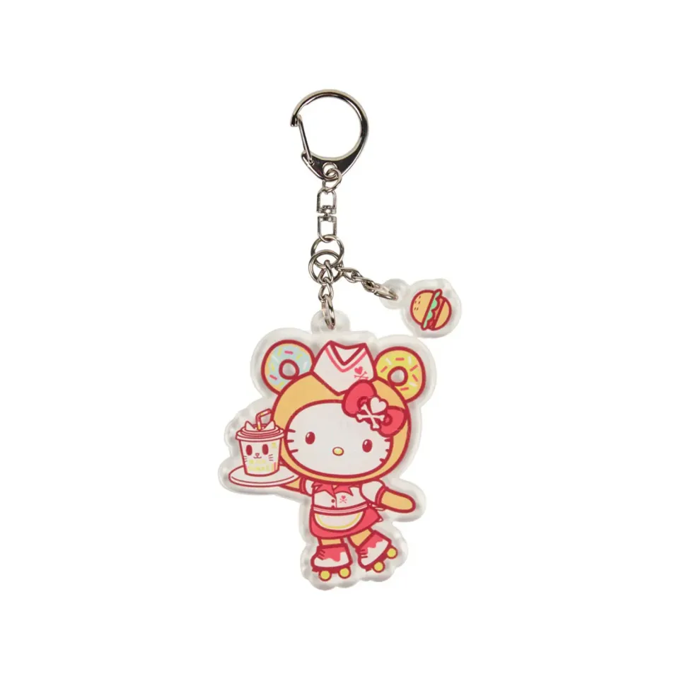 Hello Kitty x tokidoki Drive-In Acrylic Keychain nøkkelring Fast Food