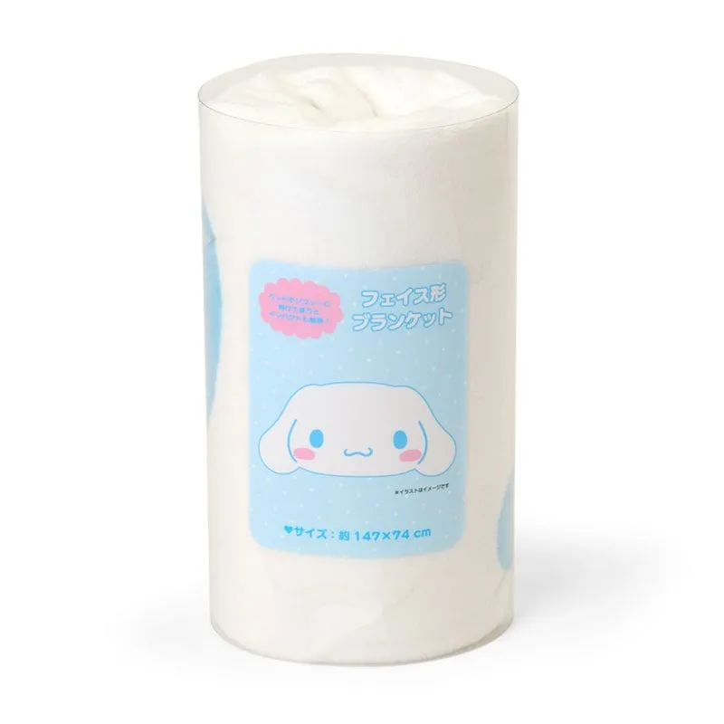 Hello Kitty Cinnamoroll Face-Shaped Throw Blanket pledd ansikt