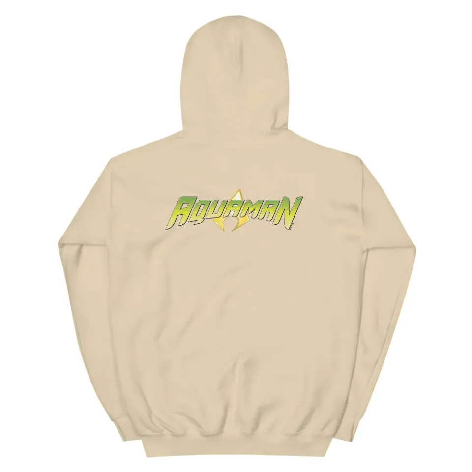 Batman Aquaman Logo-hettegenser sand unisex bomullsblanding