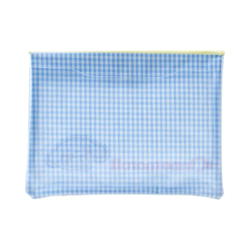 Hello Kitty Cinnamoroll Gingham Flat Pouch flat mappe med vindu