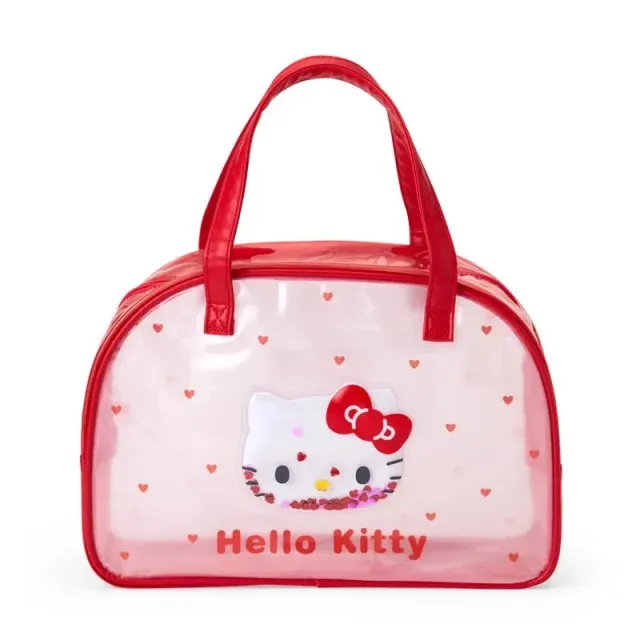 Hello Kitty Clear Handbag veske hjerter vanntett PVC