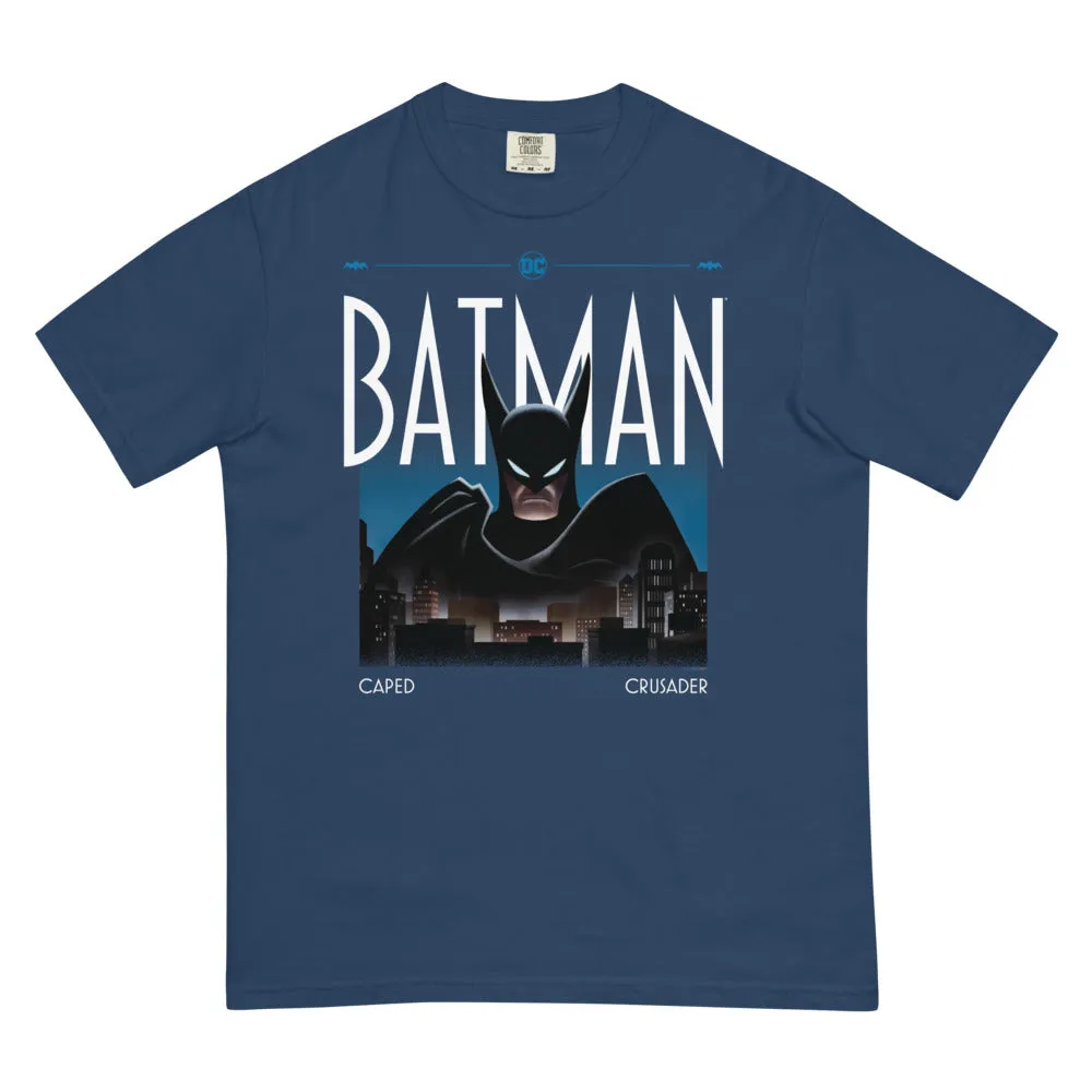 Batman Caped Crusader Knight Watch Comfort Colors T-skjorte svart 2XL–4XL bomull