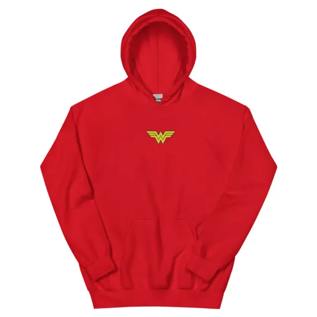 Batman WONDER WOMAN Logo Embroidered Hettegenser brodert