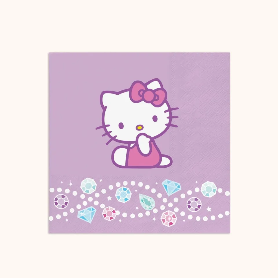 Hello Kitty x Studio Oh! Bejeweled drikkeservietter 16 stk