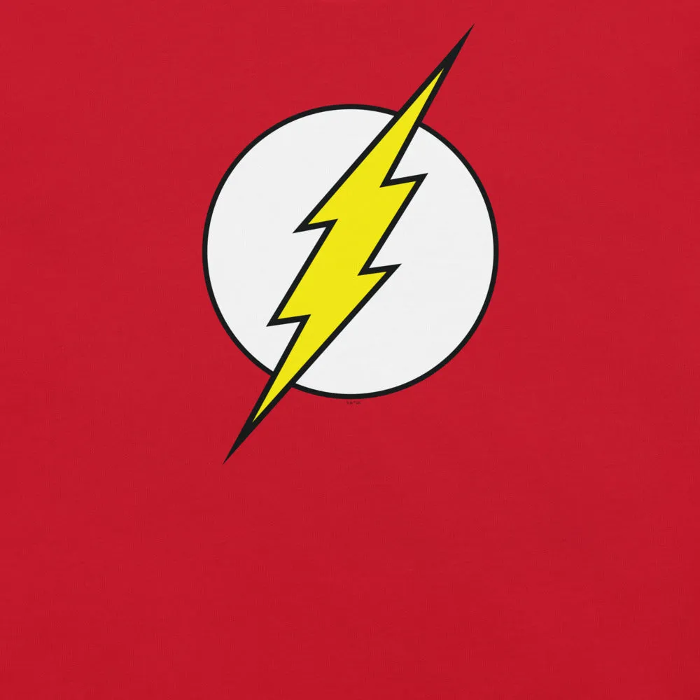 Batman The Flash Logo T-skjorte rød unisex bomull