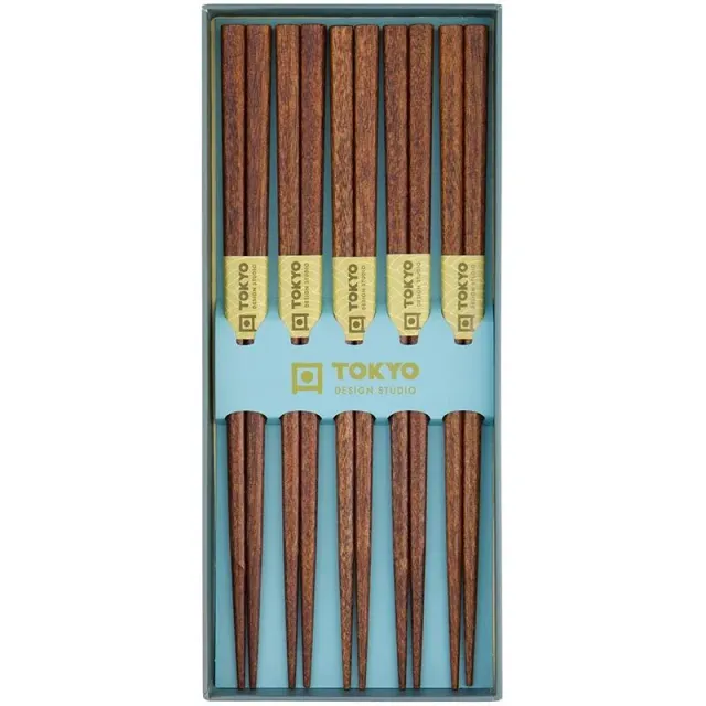 Neo Tokyo Mt. Fuji Natural Chopsticks spisepinner 5-pakning bambus