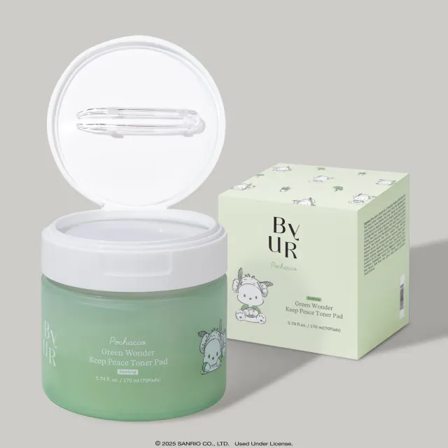 ByUR Sanrio K-Spa Pochacco Green Wonder toner pads