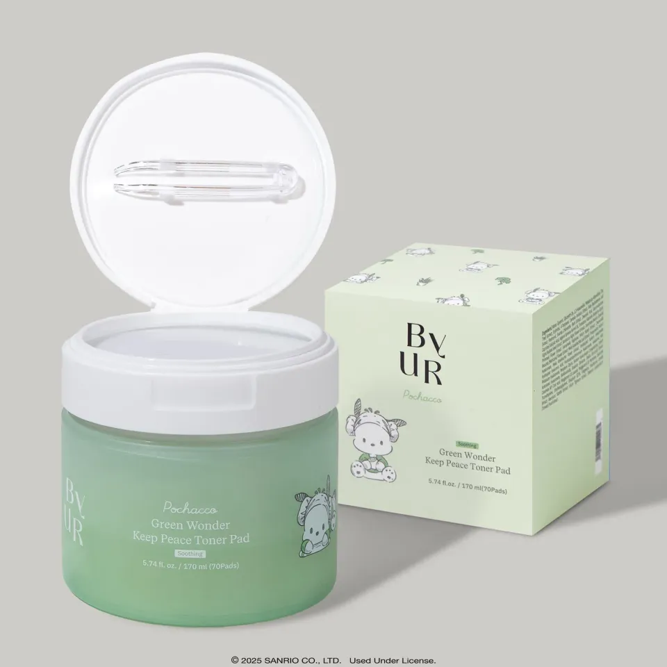 ByUR Sanrio K-Spa Pochacco Green Wonder toner pads