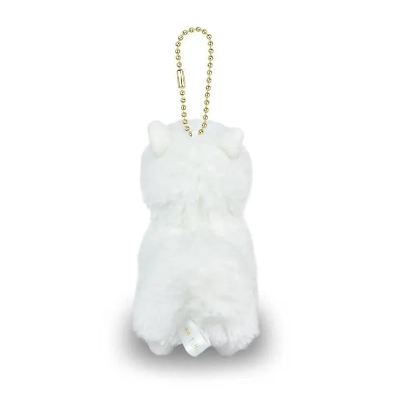 Neo Tokyo White Alpaca Plush Keychain nøkkelring 12 cm polyester