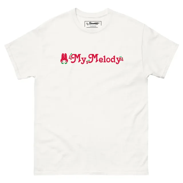 Hello Kitty My Melody Strawberry Logo Tee t-skjorte svart
