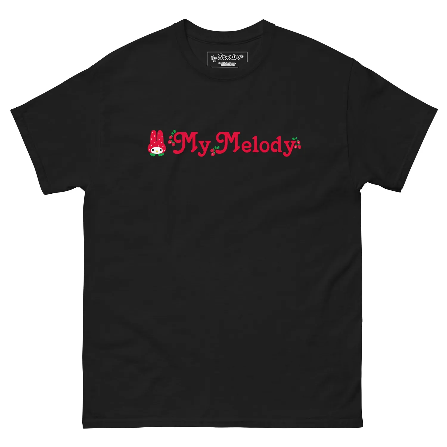 Hello Kitty My Melody Strawberry Logo Tee t-skjorte svart