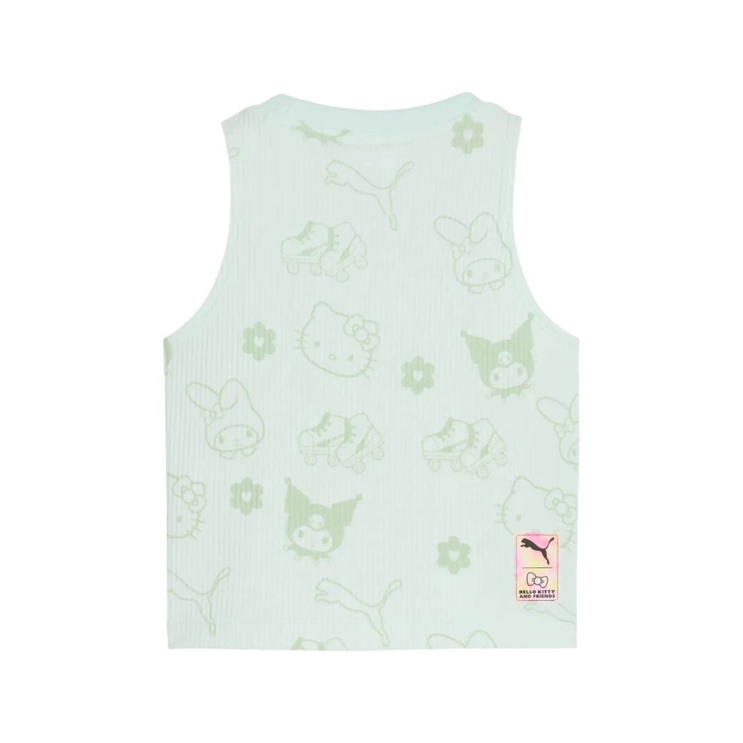 Hello Kitty x PUMA Kids Ribbed Tank Top singlet Peaceful Blue 3T ribbestrikk