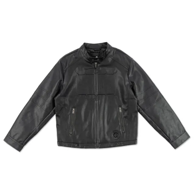 Batman ABSOLUTE BATMAN Embossed Leather Jacket svart