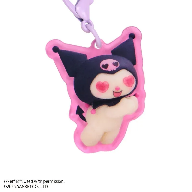 Hello Kitty My Melody & Kuromi Netflix Series Kuromi Acrylic Keychain nøkkelring