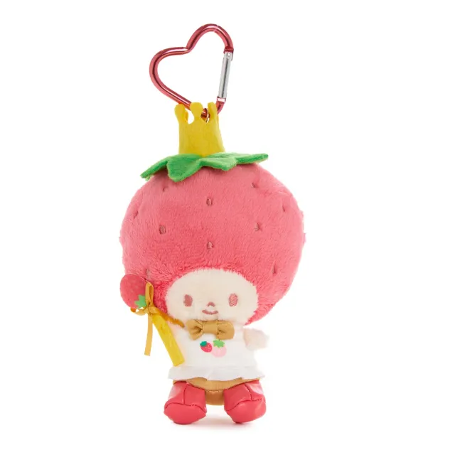 Hello Kitty Strawberry News Strawberry King Plush Mascot nøkkelring