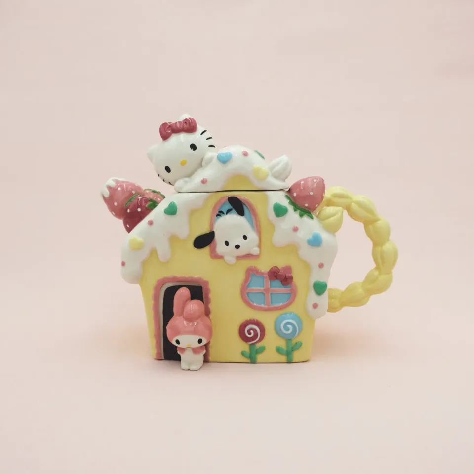 Hello Kitty and Friends Strawberry House tekanne keramikk håndmalt
